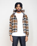 EPTM MOHAIR FLANNEL JACKET-BROWN