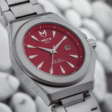 NO112SS - NOBLE SILVER RED WATCH