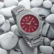 NO112SS - NOBLE SILVER RED WATCH