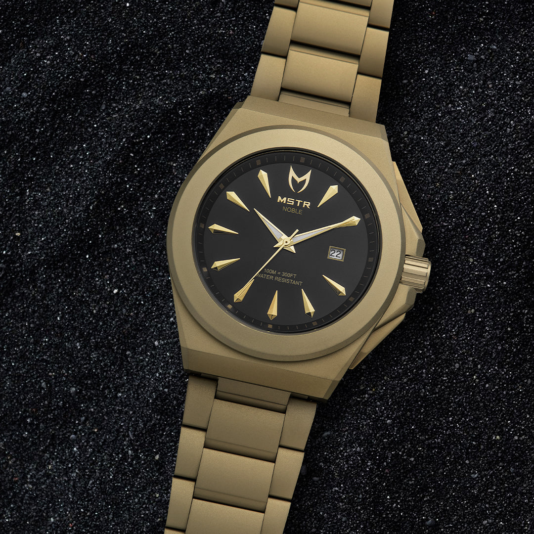 NO114SS - NOBLE GOLD / BLACK WATCH