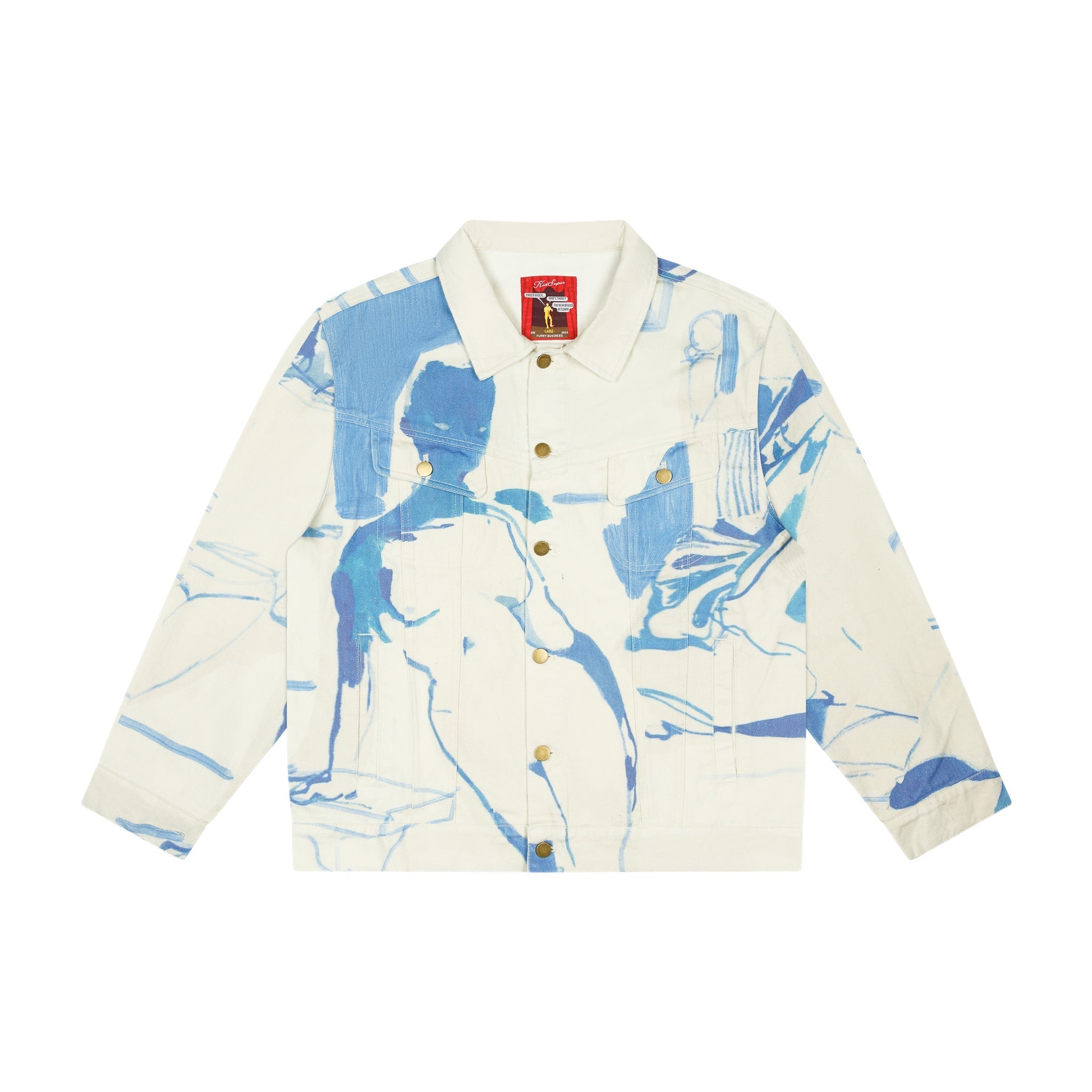 1989 BEDROOM PAINTING DENIM JACKET [CREAM]