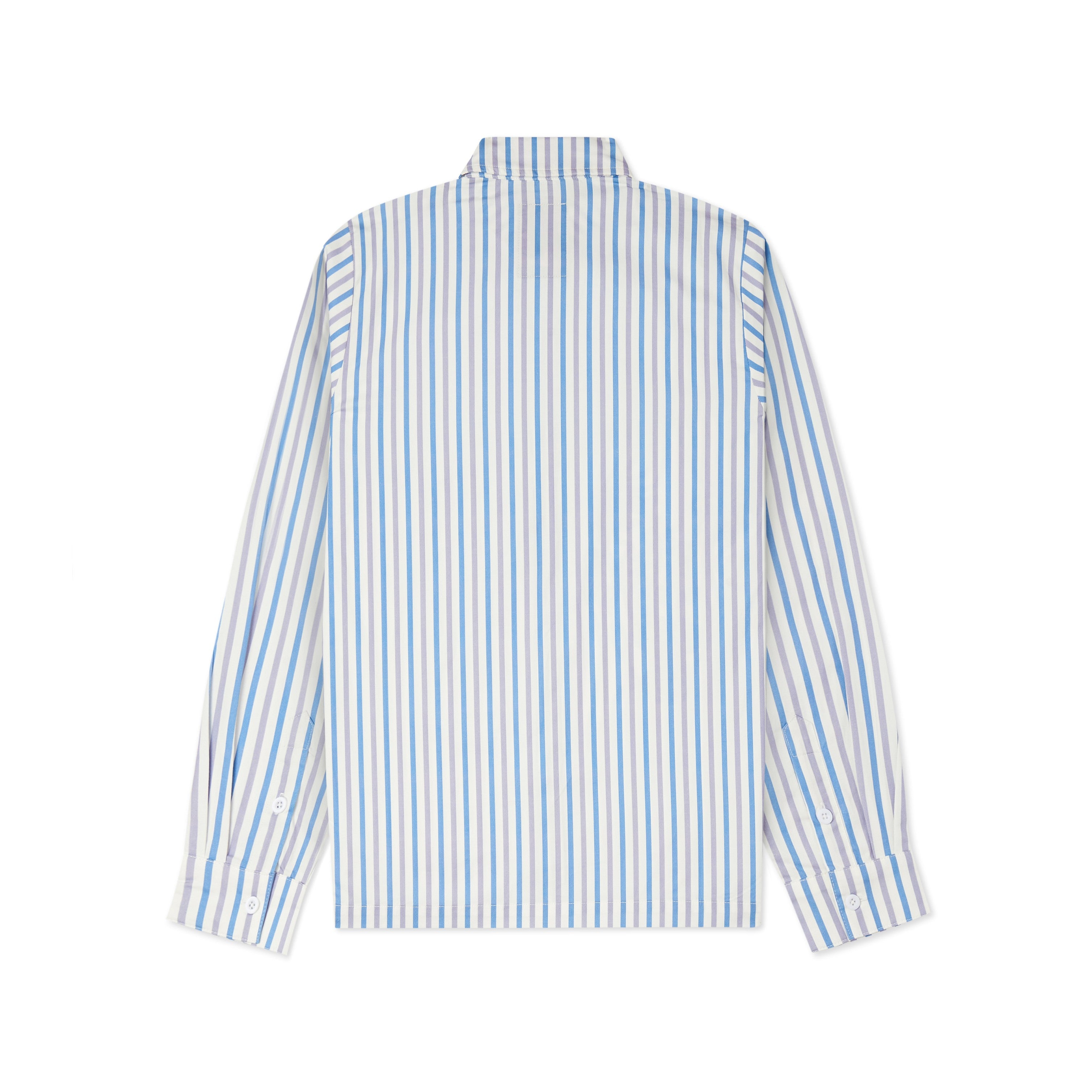 Striped Face Button Up Shirt [White]