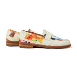 Collage Faces Printed Loafer [White]