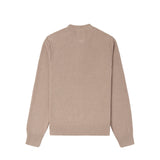 Reverse Intarsia Knit Figure Sweater [Tan]