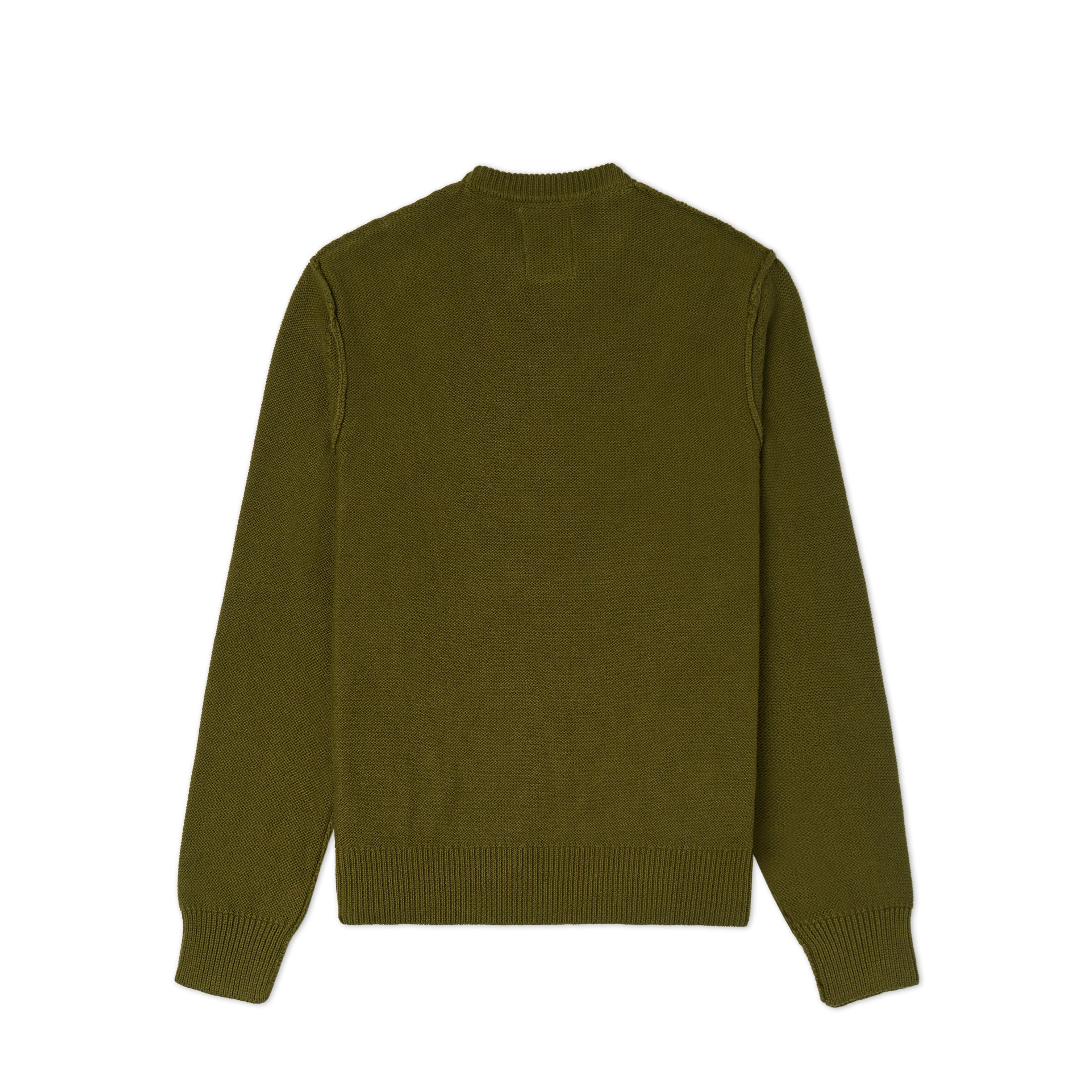 Reverse Intarsia Knit Figure Sweater [Olive]