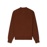 Reverse Intarsia Knit Figure Sweater [Brown]