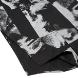 Collage Faces Button Up Long Shirt [Black/ White]