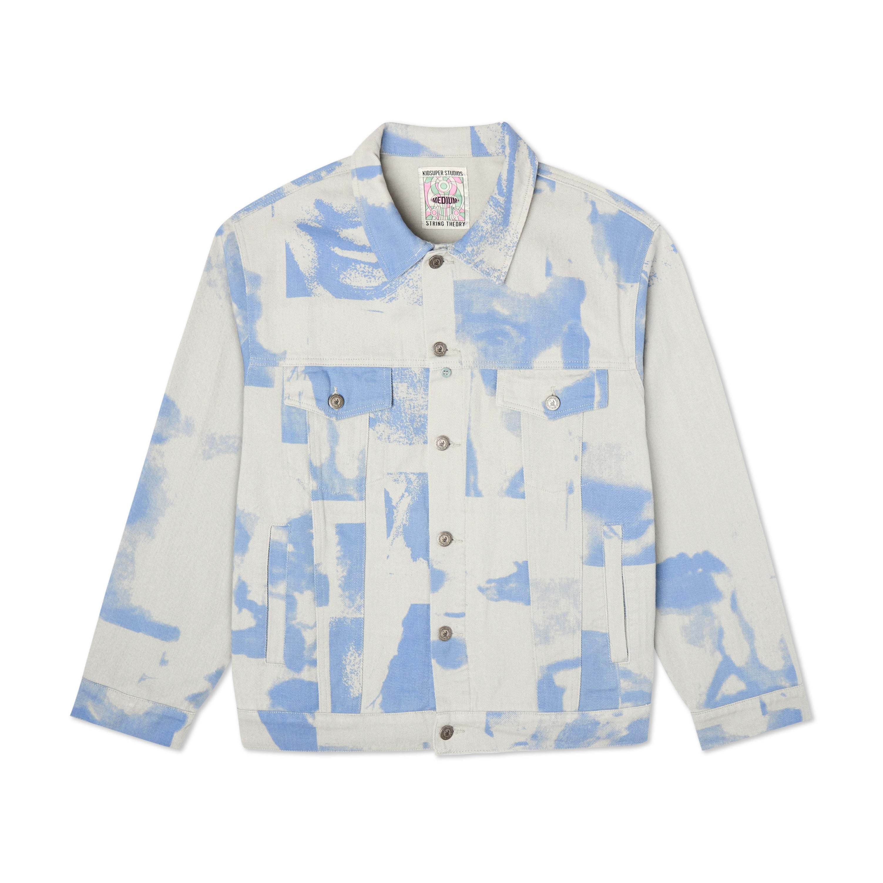 Collage Faces Denim Jacket [Gray]