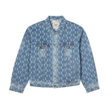 Dancing Ladies Jacquard Denim Jacket [Blue]