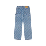 Dancing Ladies Jacquard Double Knee Jeans [Blue]