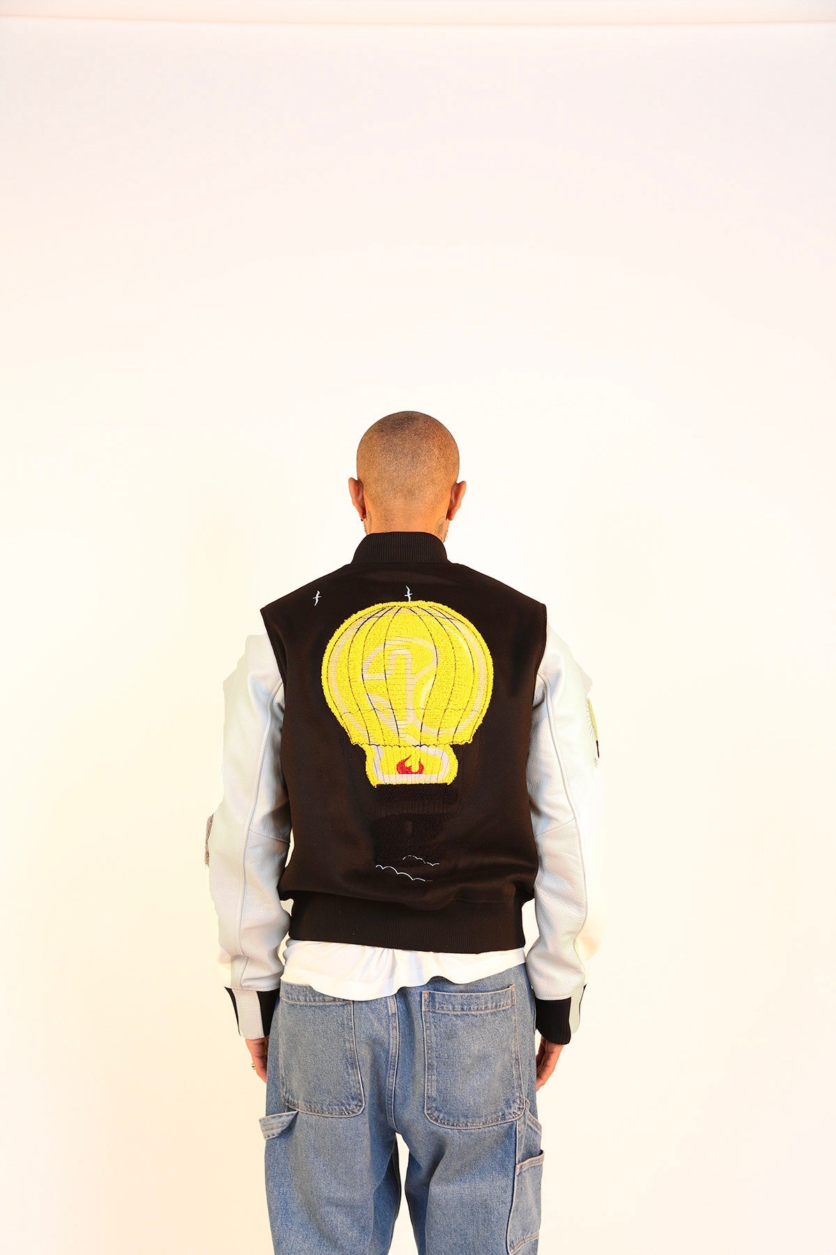 1|24 HOT AIR BALLOON VARSITY JACKET - BLACK