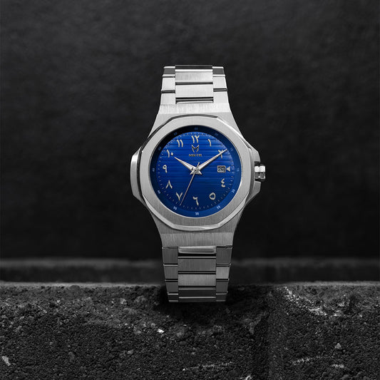 DS103SS - DAY TRIP STEEL SILVER & BLUE WATCH