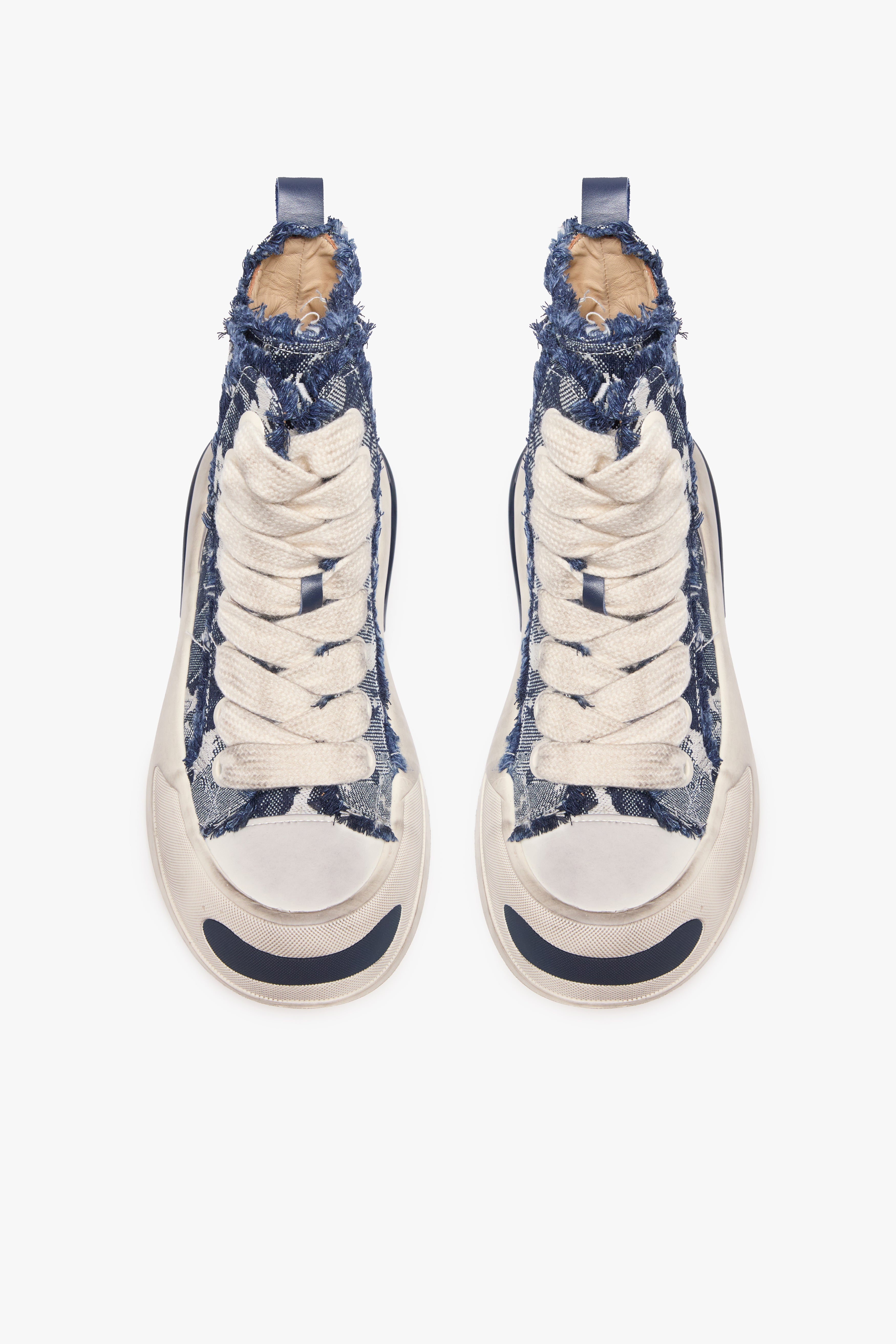 "PURPOSE" INDIGO HIGH TOPS