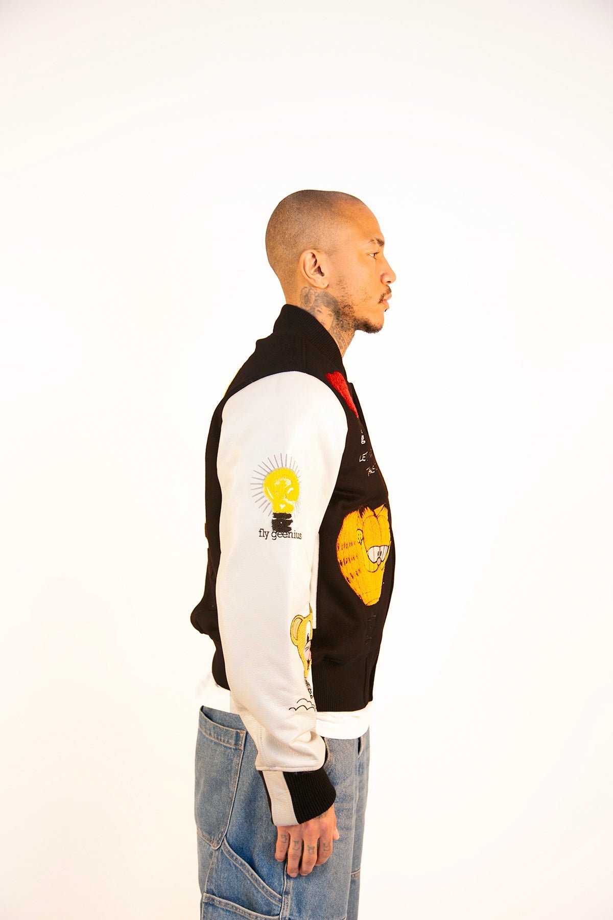 1|24 HOT AIR BALLOON VARSITY JACKET - BLACK