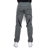 EPTM STRAP CARGO PANTS-CHARCOAL