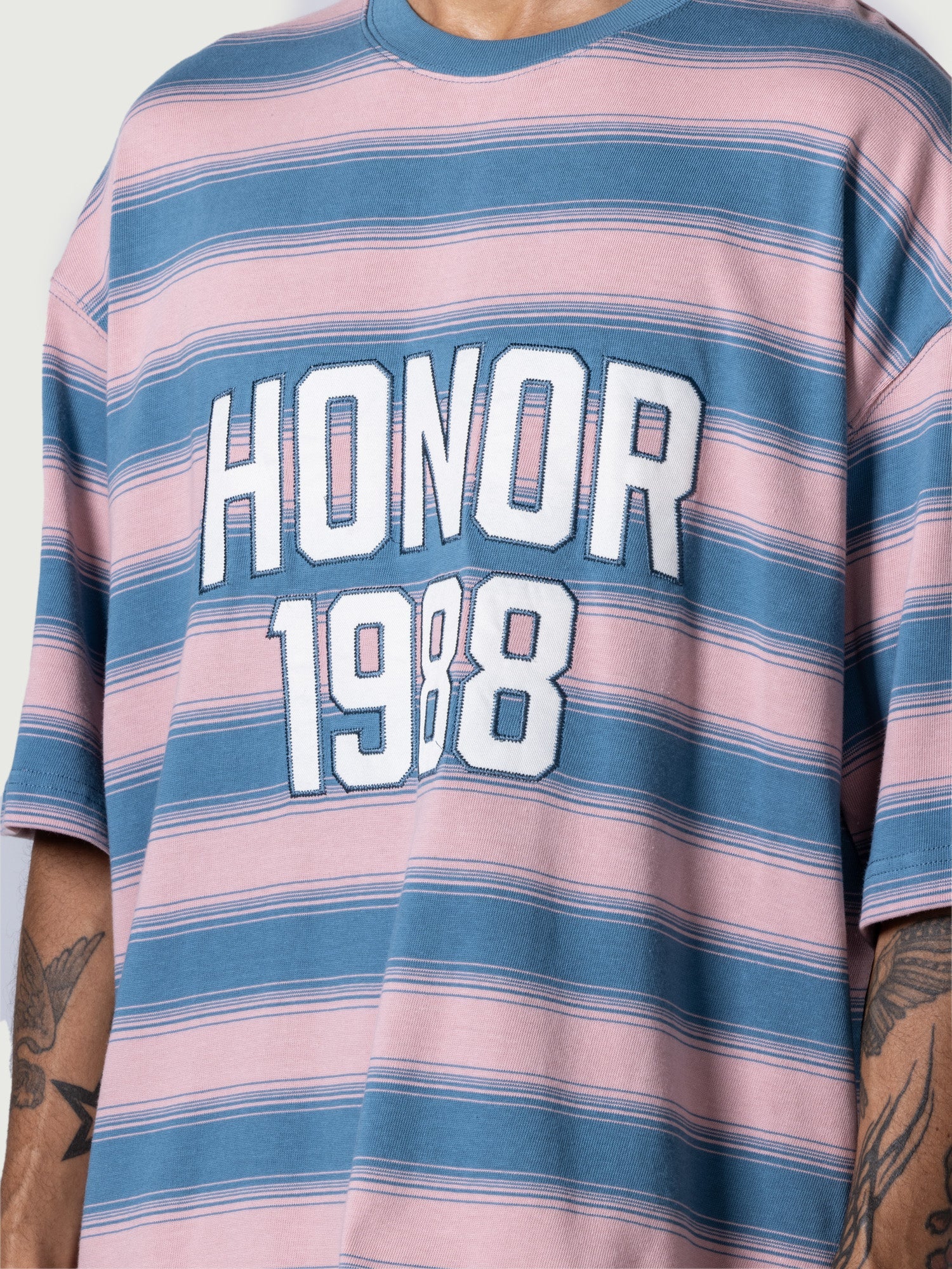 1988 Box Stripe Tee - Pink