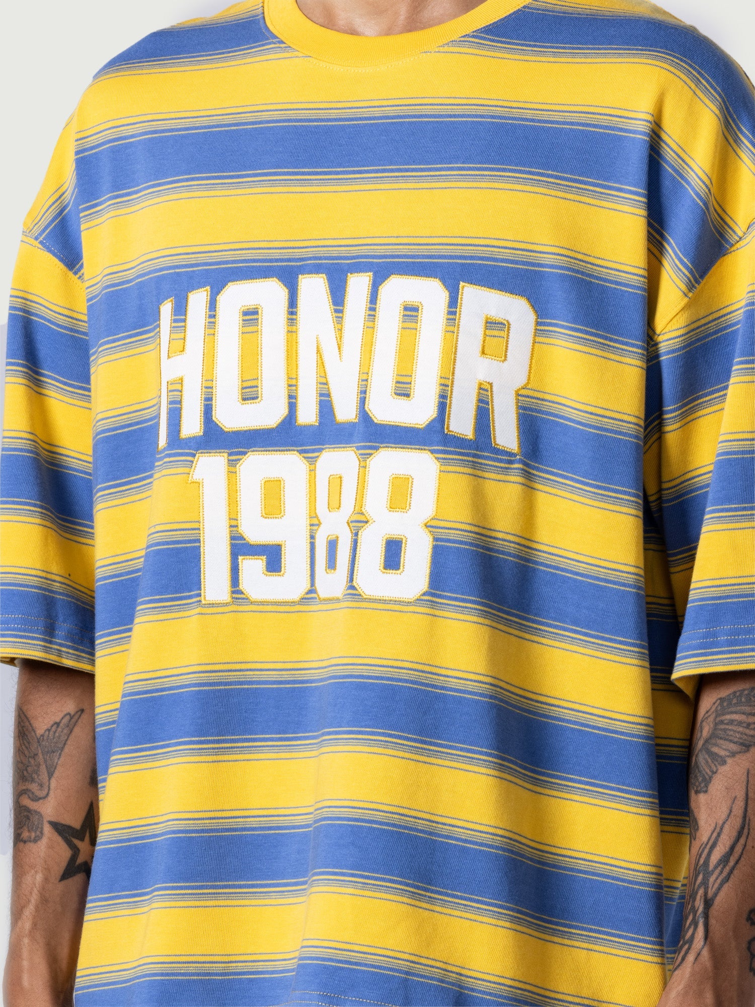 1988 Box Stripe Tee - Yellow