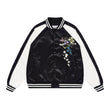 Floral Embroidery Baseball Track Jacket