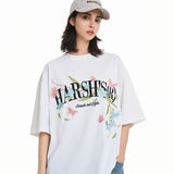 Floral Butterflies Embroidered Tee