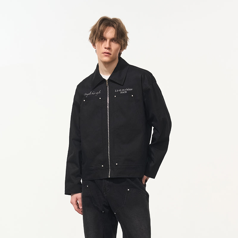 Embroidered Carpenter Twill Jacket