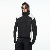 Waterproof Contrast Splicing Hooded Jacket