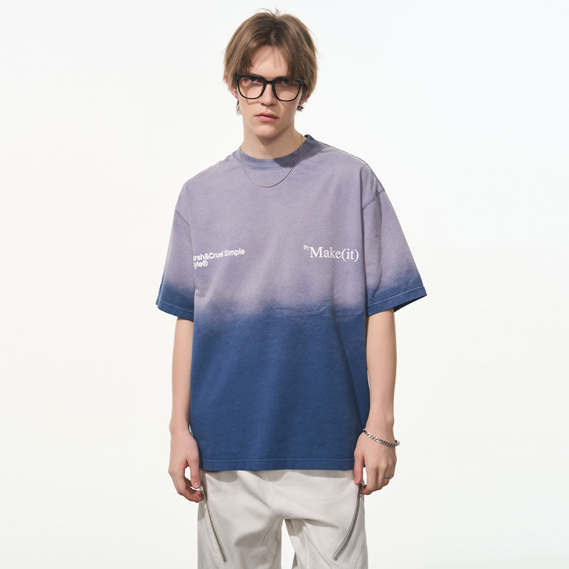 Gradient Washed Logo Tee