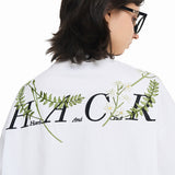 Circular Floral Embroidery Logo Tee