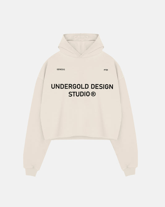 Genesis PT01 Basic Cropped Hoodie White