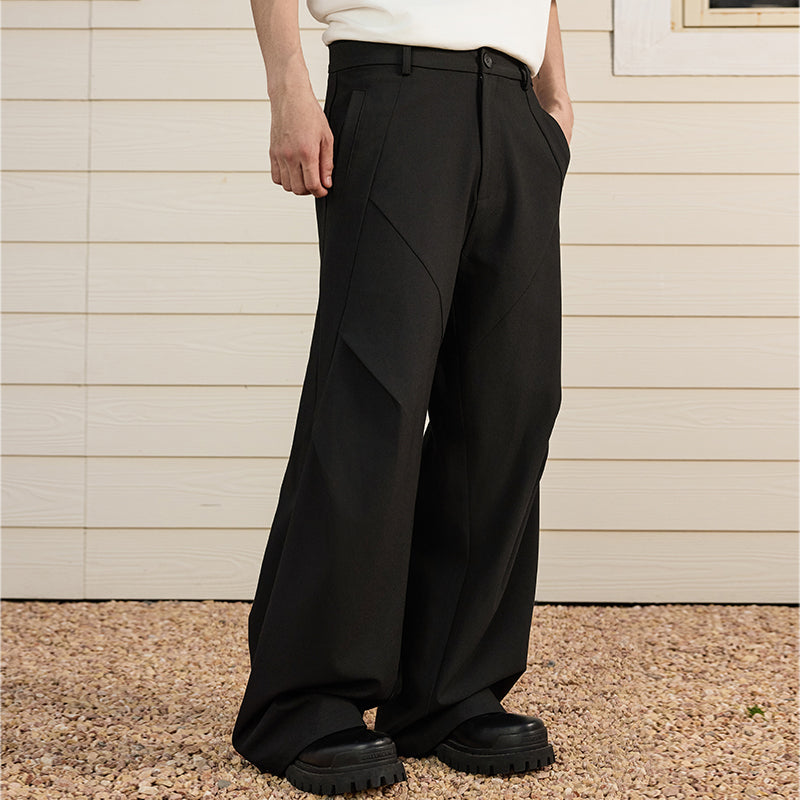 Cleanfit Pleated Wide-Leg Trousers