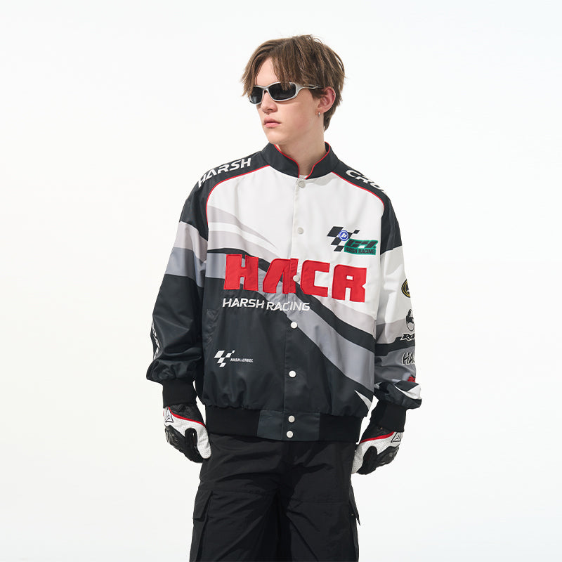 Retro Embroidered Racing Jacket