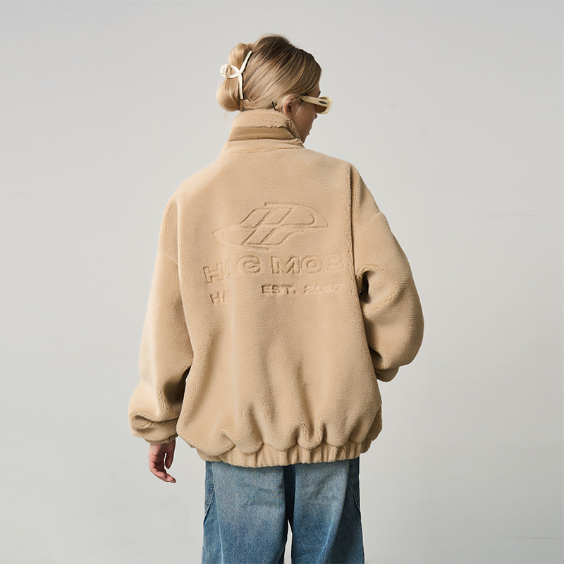 Logo Embroidered Sherpa Jacket