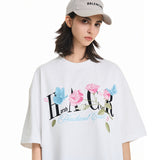 Butterfly Rose Embroidered Logo Tee