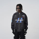 Stand Up Collar Logo Racing Coach Jacket