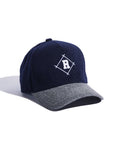 Diamond Wool Cap (Navy/Gray)