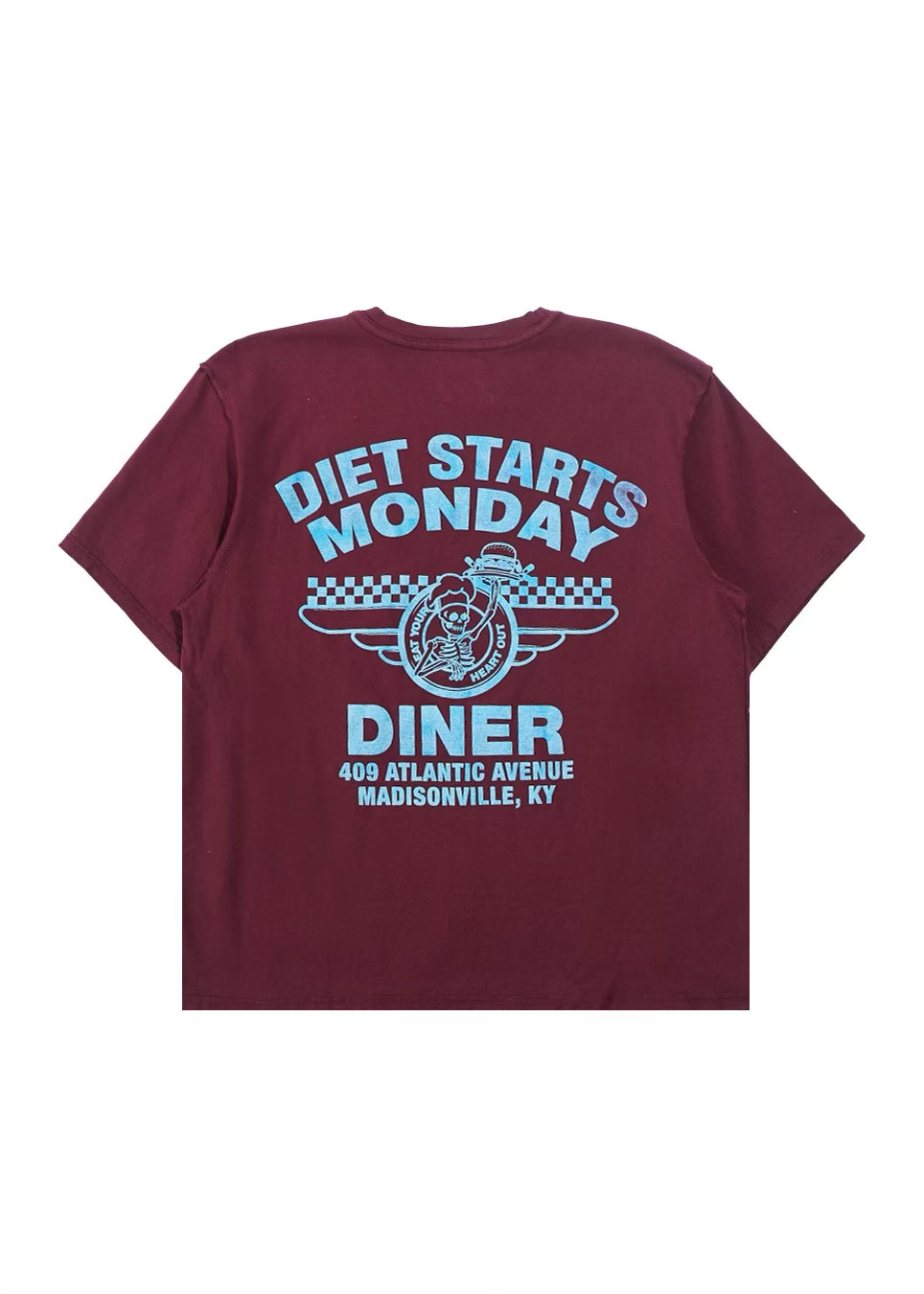 Diner Tee - Maroon