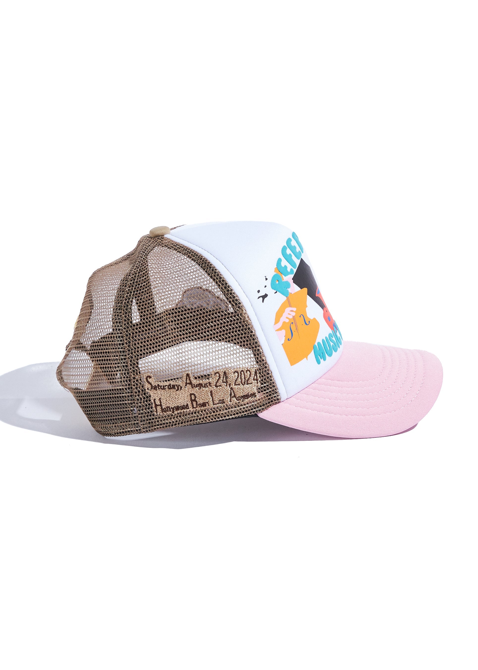 Festival Trucker (White/Pink)