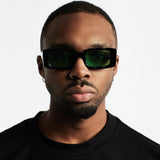 Vanguard Sunglasses - Black / Emerald Green