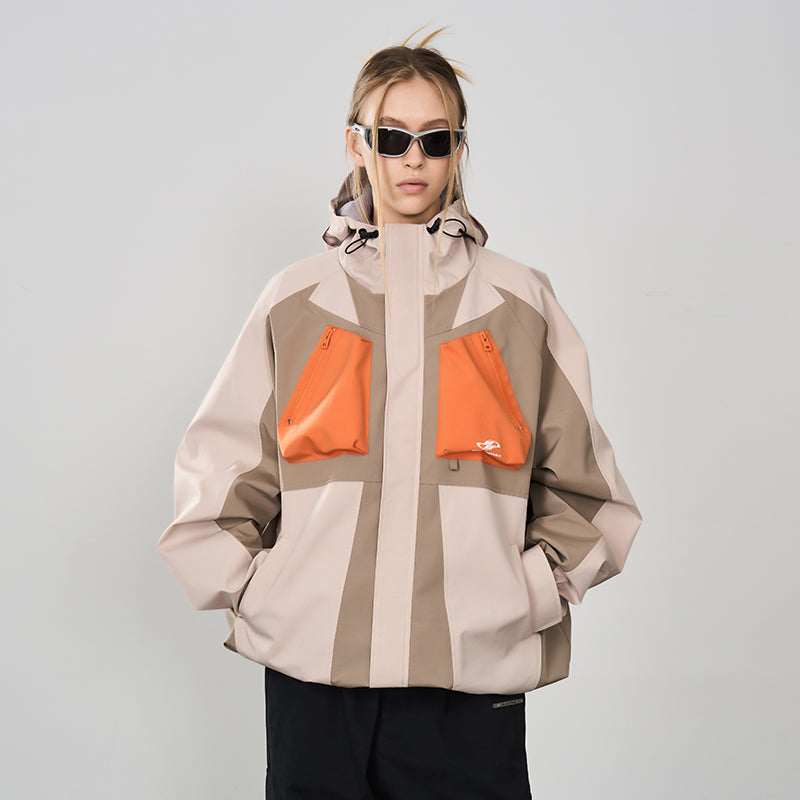 3D Pockets Deconstructed Patchwork Jacket