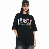 Butterfly Rose Embroidered Logo Tee