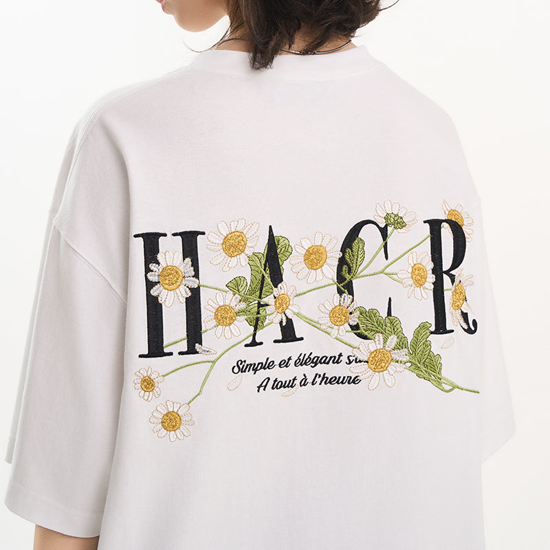 Street Floral Embroidery Tee