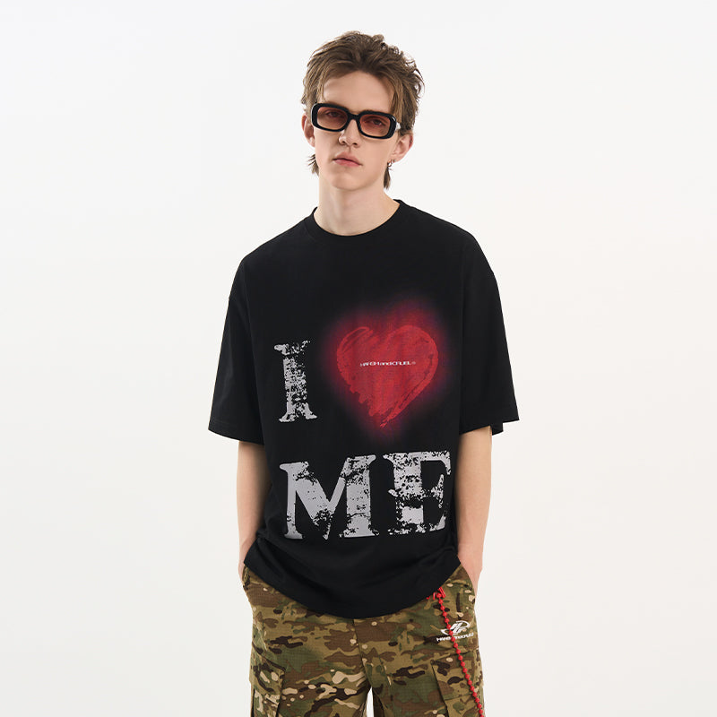 Heart Print Heavyweight Tee