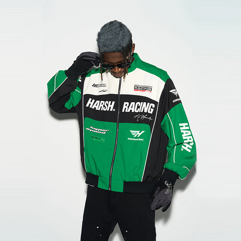 Retro Motorcycle Racing Logo Jacket