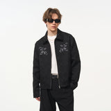 Jacquard Embroidered Patches Jacket