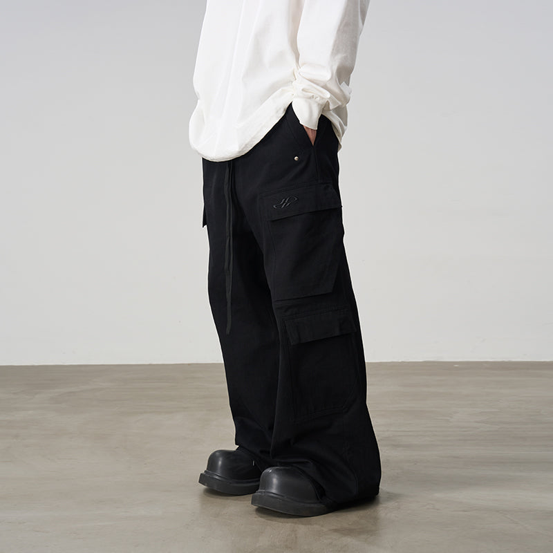 Embroidered Dynamic Logo Drawstrings Trousers