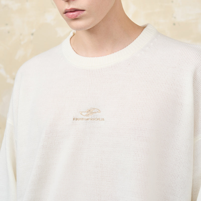 Embroidered Logo Pullover Sweater