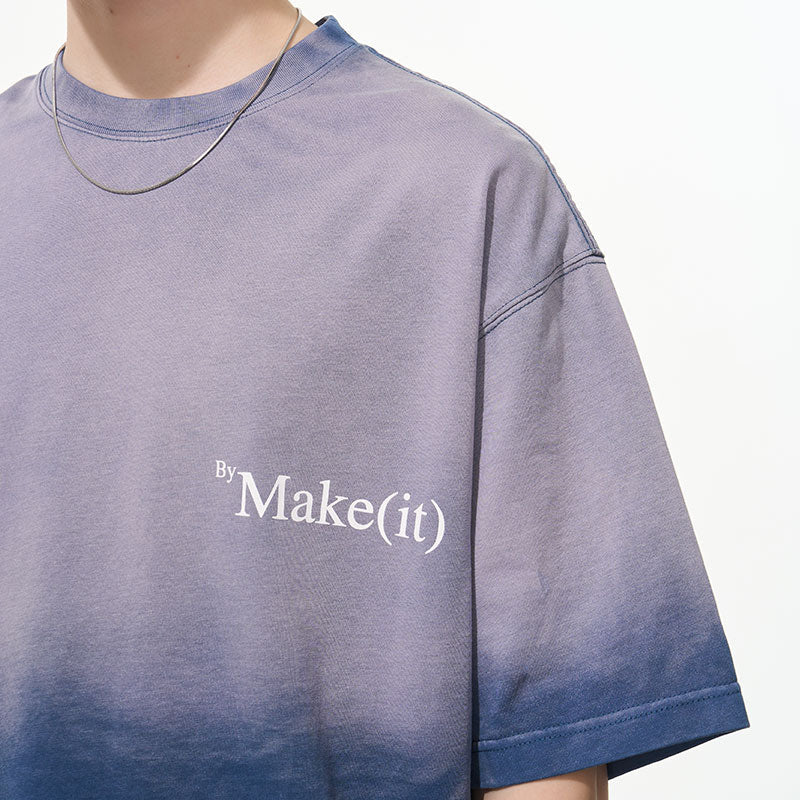 Gradient Washed Logo Tee