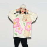 Handpainted Cartoon Flowers L/S Shirt