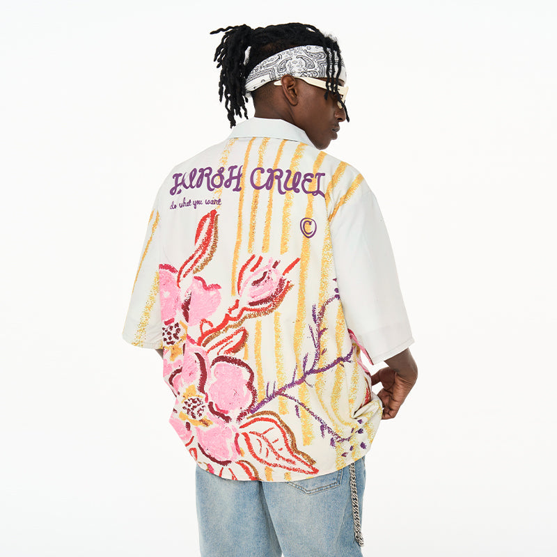 Crayon Drawing Cuban Shirt