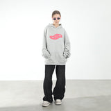 Dynamic Neon Logo Foam Print Hoodie