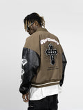 New Century Embroidered Varsity Jacket